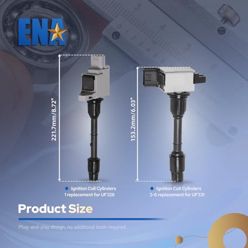 Set of 6 Ignition Coil Pack 2000 2001 3.3 3.5 Compatible with Infiniti Nissan Pathfinder QX4 00 01 3.3L 3.5L V6 Coils Replacement for C1335 C1332 UF331 UF328 224484W000 224484W011