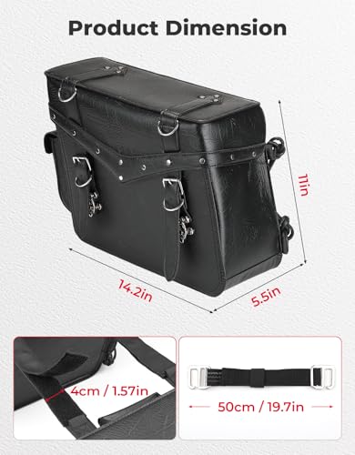 Vintage Viking Motorcycle Saddlebags 30L Throw Over Saddle Bags (2 Count)