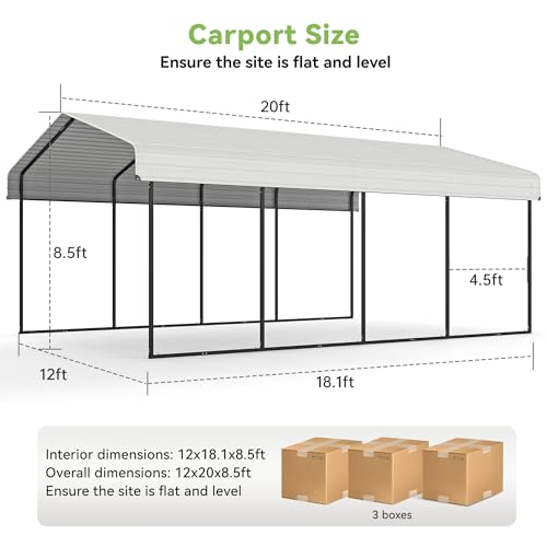 12x20FT Metal Carport