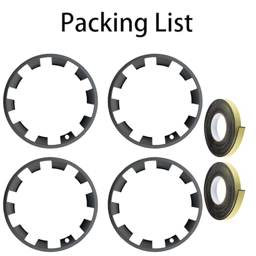 for Tesla Model Y 20 Inch Helix Wheel Rim Protector Hubcaps Helix Wheels Rim Cover Tire Trim Rings Matte Black 4Pcs Model Y Accessories (4 Count)