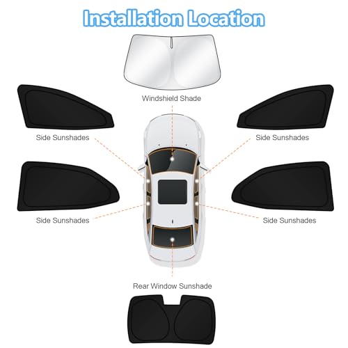 Car Window Shades for Toyota Camry 2018 (6 Count)