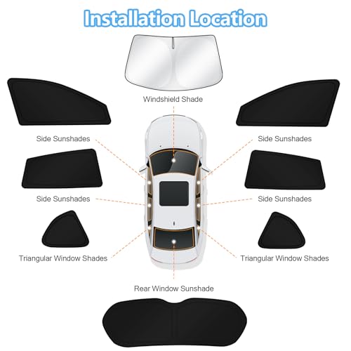 Car Window Shades for Toyota RAV4 2013 (8 Count)