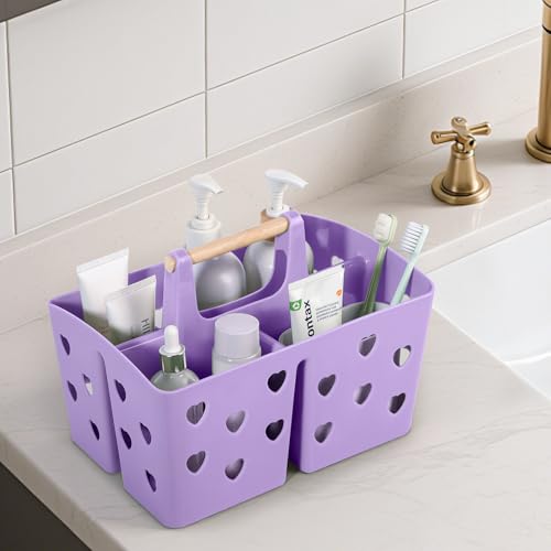 Portable Shower Caddy Plastic Shower Basket Organizer with Handle