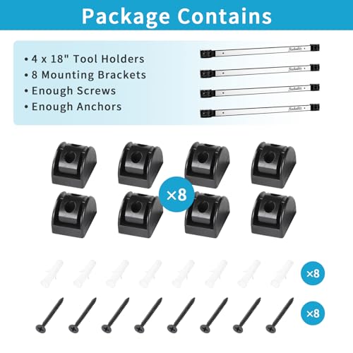 4 Pieces 18" Magnetic Tool Holder Strip (4 Count)