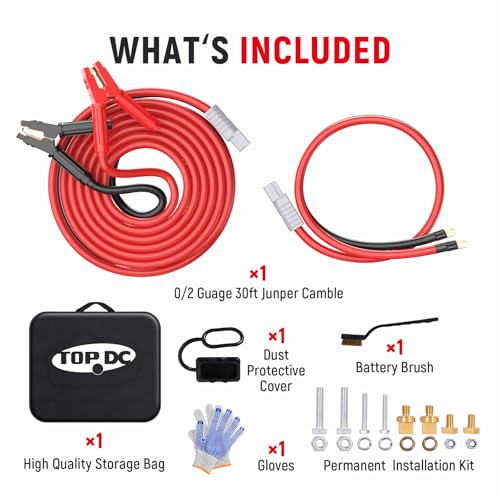 Extra Long Heavy Duty Quick Connect Jumper Cables