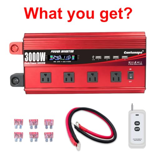 3000W Power Inverter 24V to 110V