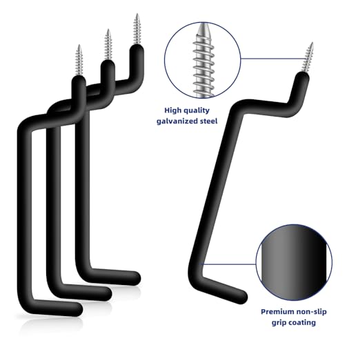 10 Pcs Ladder Hook Screw in Storage Hanger for Garage Wall (10 Count)