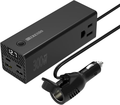 300W Car Power Inverter Dual DC 12V to 110V AC Car Power inverters with PD 36W USB