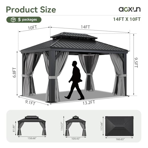 10' X 14' Hardtop Gazebo with Drainage
