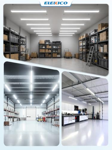 Commercial grade 10000LM 5000K 60W Linkable 4 Foot Led Shop Lights for Shop (4 Count)