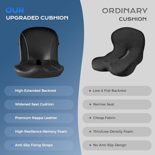 Car Seat Cushion and Lumbar Support Pillow One Piece