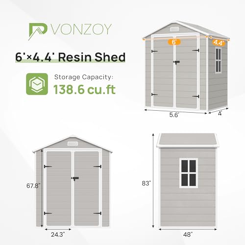 Resin Outdoor Storage Shed with Floor