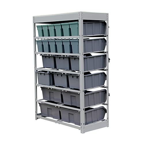 Bin Rack Storage System Heavy Duty Steel Rack Organizer Shelving Unit w