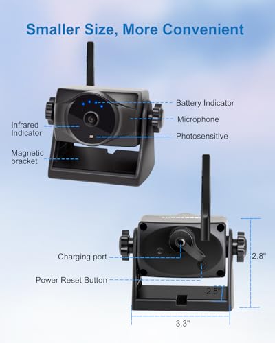 1080P Solar Magnetic Wireless Backup Camera