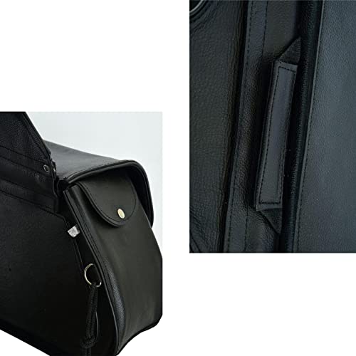 Motorcycle Saddle Bags Leather Motorcycle Luggage Bag with Gun Holsters For Softails Sportsters and Choppers Waterproof Luggage Bags