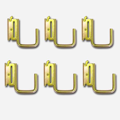 6-Pack 2-Inch J Hooks for E-Track and X-Track Rails (6 Count)