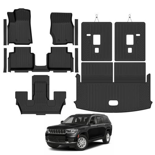 Custom Fit Floor Mats for Jeep Grand Cherokee L 6 Seats 2021