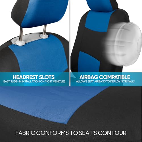 PolyPro Blue Car Seat Covers Full Set with 4