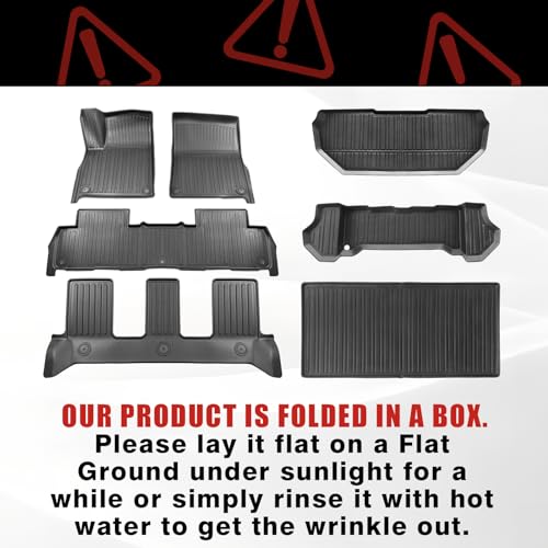 Compatible with Rivian R1S All Weather Cargo Liners Frunk Mat&Floor Liners&Trunk Mat Set Anti