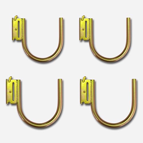 4-Pack 4-Inch J Hooks for E-Track and X-Track Rails (4 Count)
