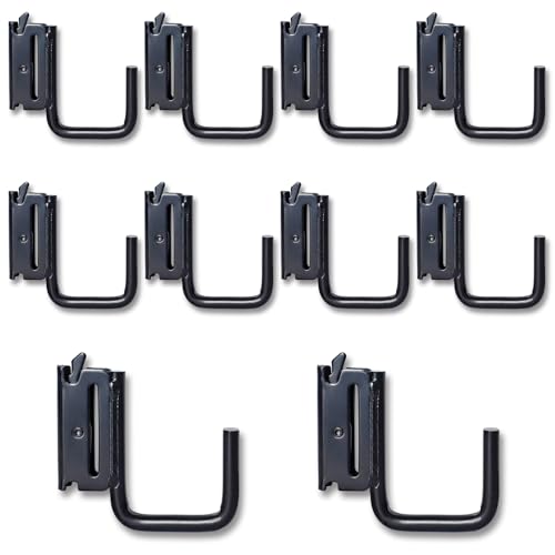 10-Pack 2-Inch J Hooks for E-Track and X-Track Rails (10 Count)