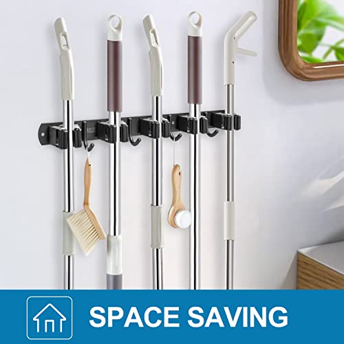 2 Pack Broom Holder Wall Mount (2 Count)