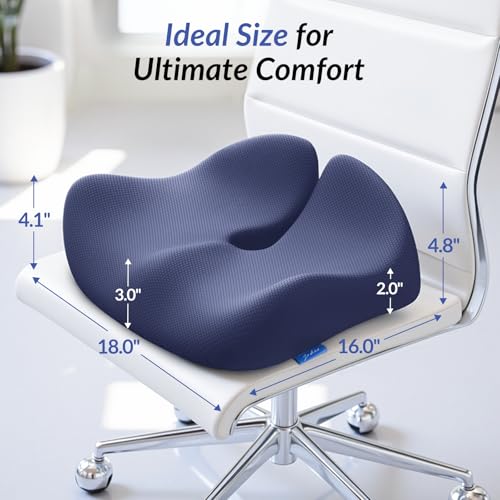Contoured Ergonomic Seat Cushion for Effective Pain Relief