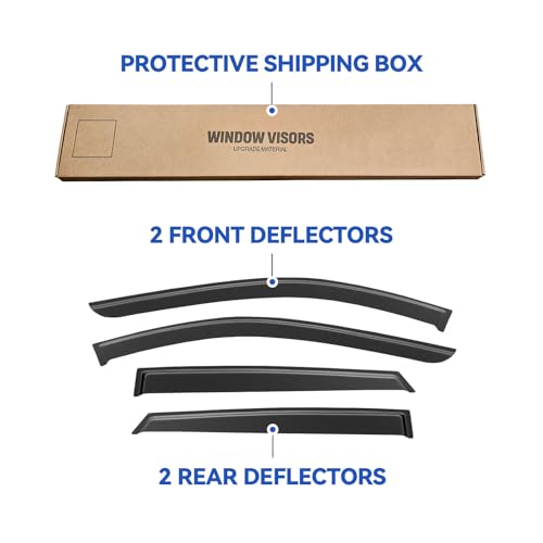 Window Visors Rain Guards for 2017 (4 Count)