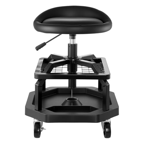 Industrial Black Pneumatic Garage Seat