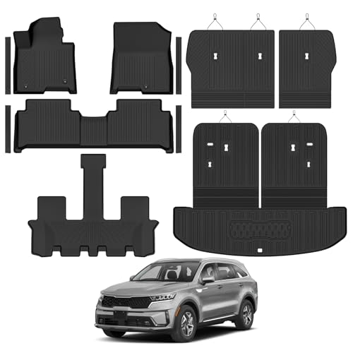 Custom Fit Floor Mats for Kia Sorento Hybrid 7 Seats 2021
