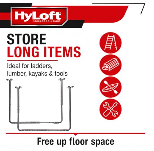 Adjustable Garage Ceiling Mount Storage Rack Kit