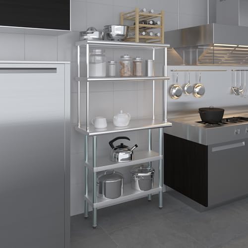 Stainless Steel Work Table with 2 Shelves