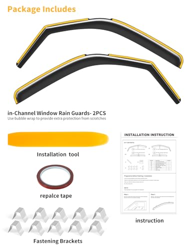 Window Rain Guards for Chevy Express Van & GMC Savana 2500 3500 1996