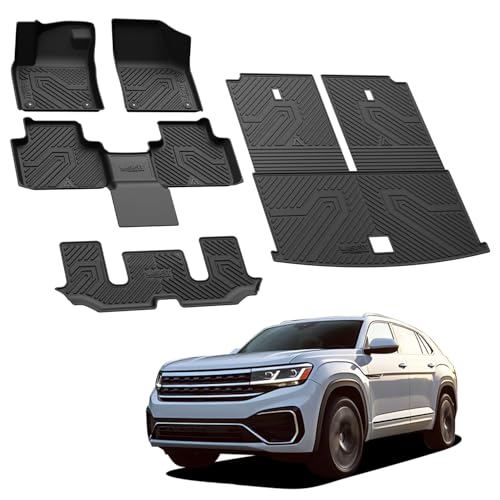 TPE All Weather Floor Mats Full Set for Volkswagen Atlas 2019
