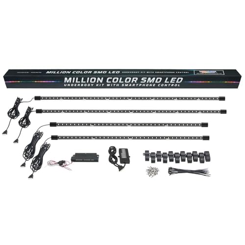 Bluetooth 4pc Million Color LED Car Underglow Lighting Kit