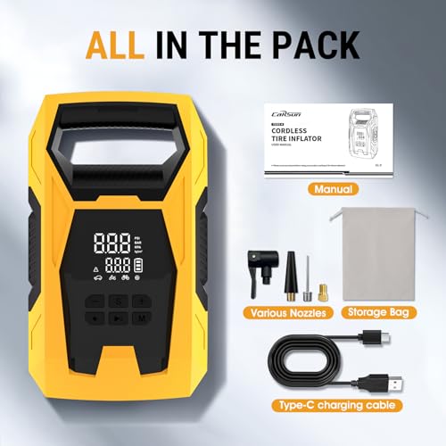 Cordless Tire Inflator Portable Air Compressor (2 pound(s))