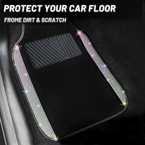 Multicolor Bling Car Floor Mats Full Set