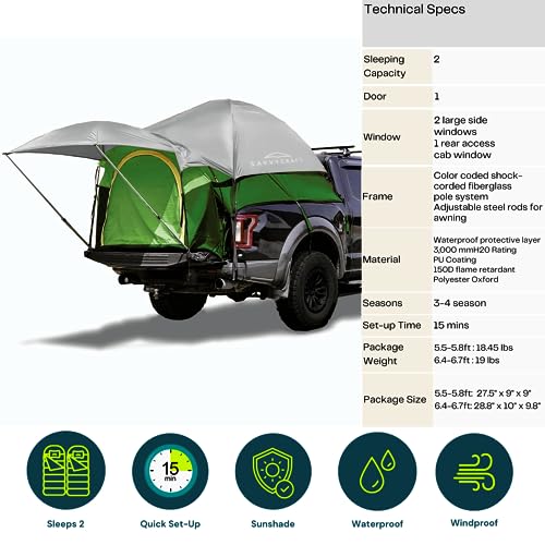 Full Size Truck Bed Tent 5.5'