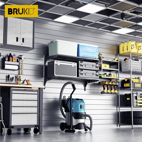 2 Tier 1.3x3ft Garage Shelving Wall Mounted (2 Count)