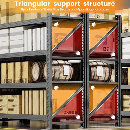 71.3” Wide Heavy Duty Metal Garage Shelving