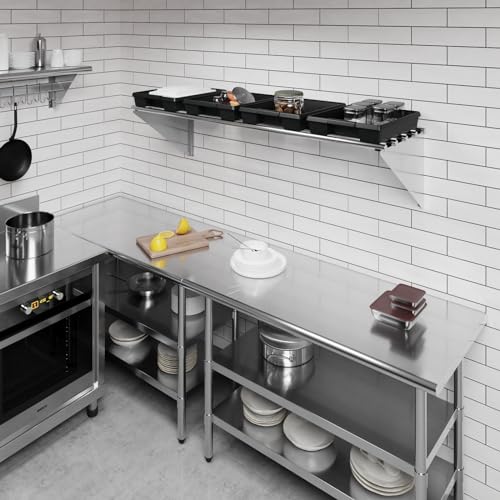 18 in. x 60 in. NSF Stainless Steel Tubular Wall Shelf