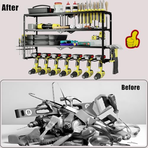 Power Tool Organizer Heavy Duty Wall Mount Drill Tools Holder