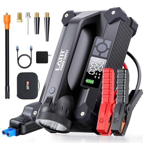 Qi04S 6000A Jump Starter with Air Compressor 150PSI