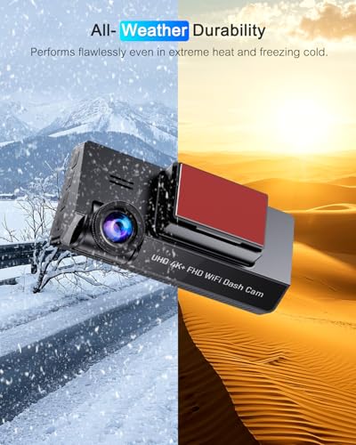 Dash Cam Front and Rear 5GHz WiFi Dashcam with CPL