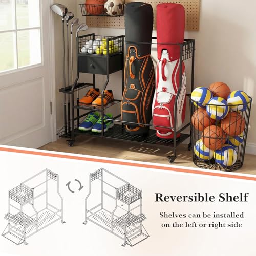 Golf Bag Organizer for Garage