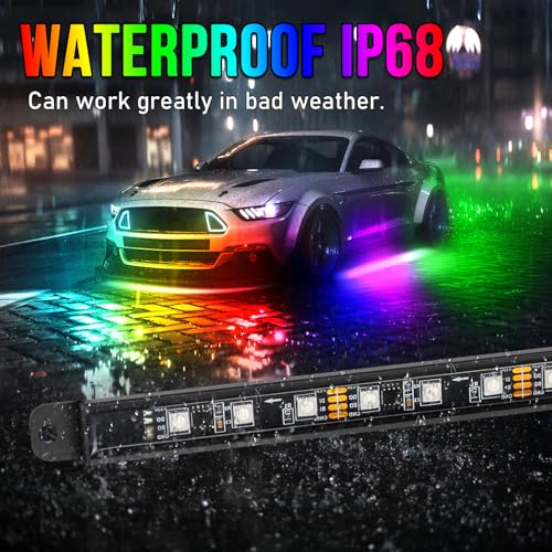 Car Led Underglow Lights Aluminum Dream Chasing Color Accent Light Bar (16 Ounce)