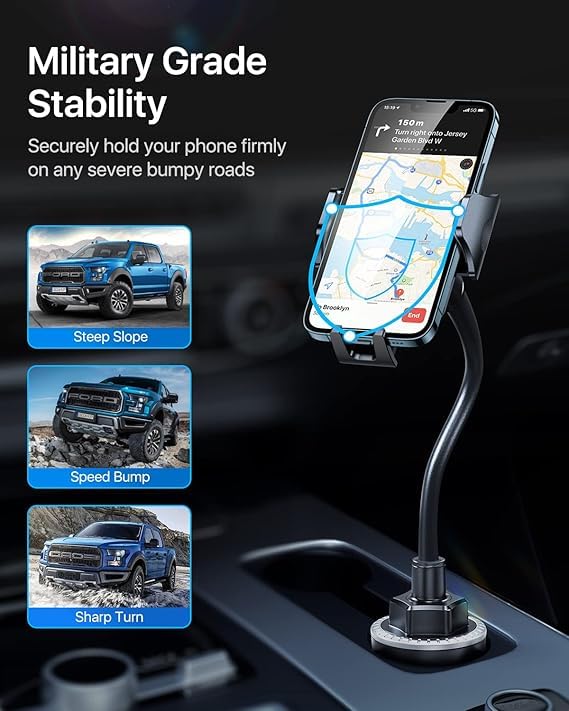 Military Grade Cup Holder Phone Holder