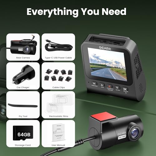 4K Dash Cam Front and Rear