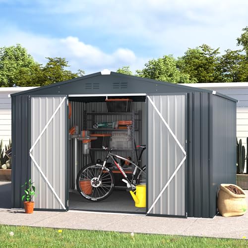 10' x 10' Waterproof Metal Outdoor Storage Shed