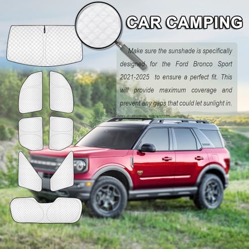 8pcs Thicken Sun Shades for Ford Bronco Sport 2021 (8 Count)